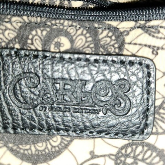 Carlos By Carlos Santana Black Purse Crossbody Bag Pom Pom RARE! - Picture 5 of 6